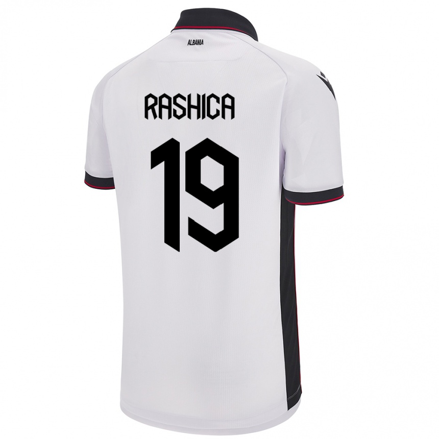 Niño Fútbol Camiseta Albania Ermir Rashica #19 Blanco 2ª Equipación 24-26 Argentina