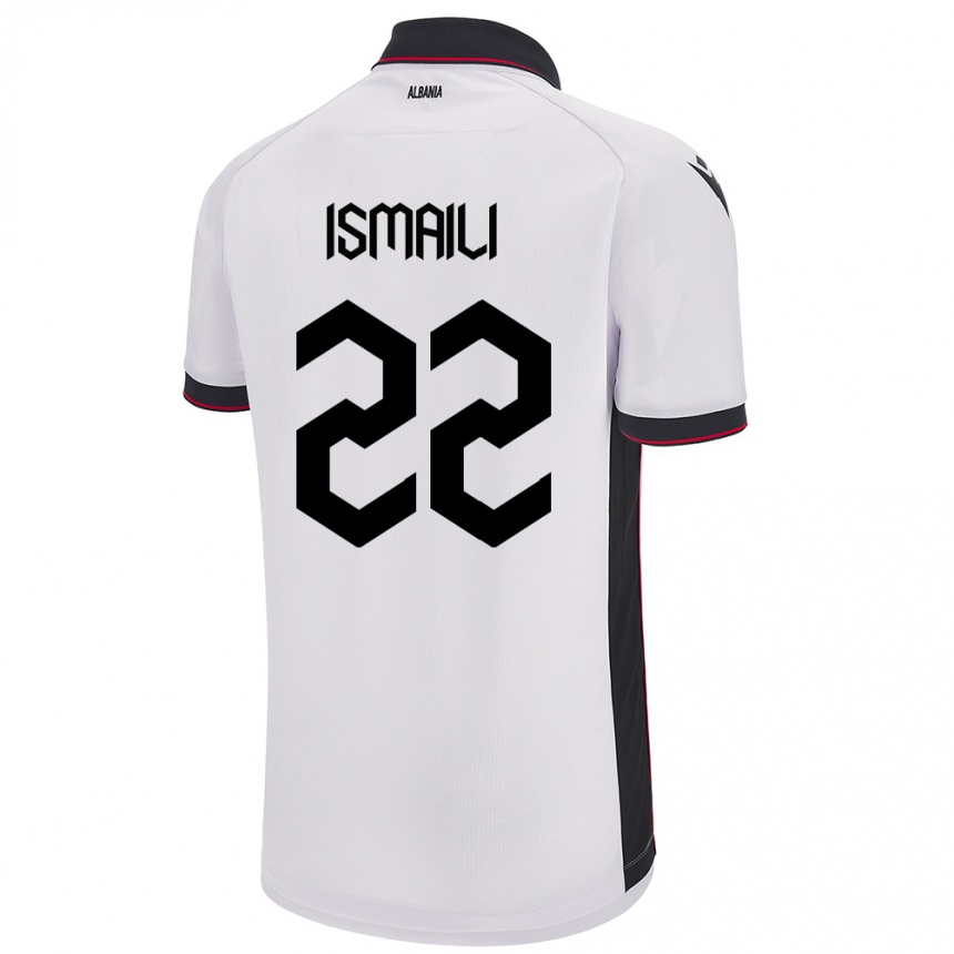 Niño Fútbol Camiseta Albania Ysni Ismaili #22 Blanco 2ª Equipación 24-26 Argentina