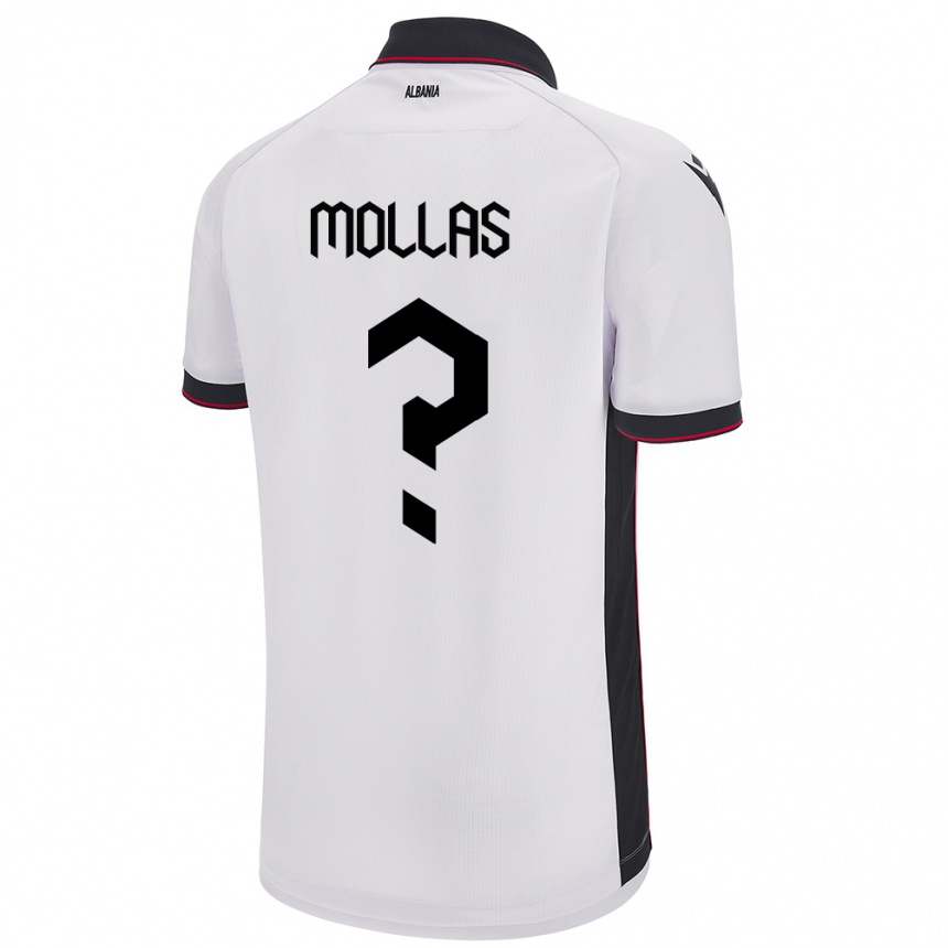 Niño Fútbol Camiseta Albania Arbi Mollas #0 Blanco 2ª Equipación 24-26 Argentina