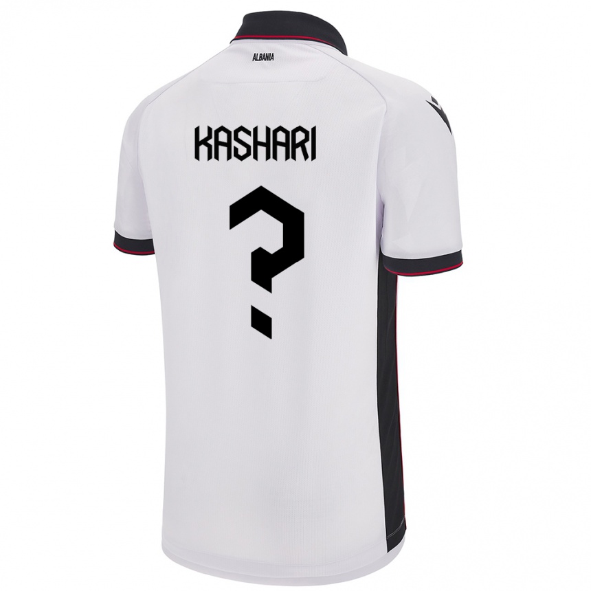 Niño Fútbol Camiseta Albania Klaus Kashari #0 Blanco 2ª Equipación 24-26 Argentina