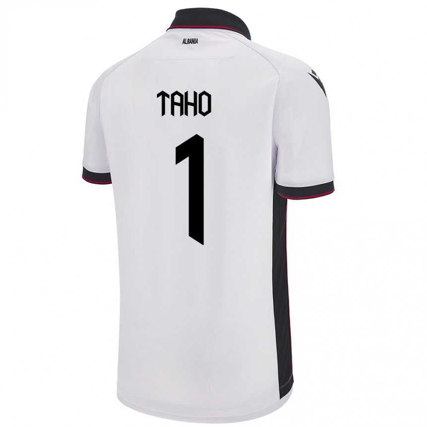 Niño Fútbol Camiseta Albania Alain Taho #1 Blanco 2ª Equipación 24-26 Argentina