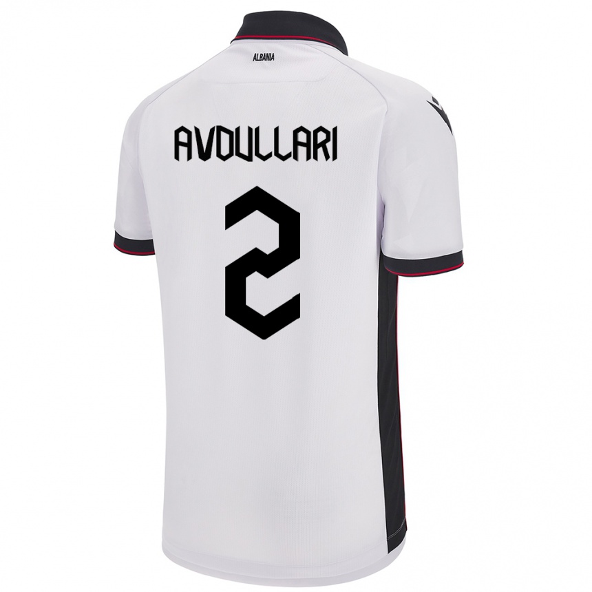 Niño Fútbol Camiseta Albania Davide Avdullari #2 Blanco 2ª Equipación 24-26 Argentina