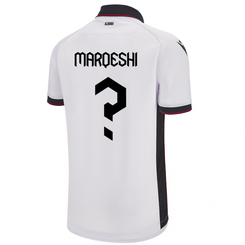 Niño Fútbol Camiseta Albania Ernesto Marqeshi #0 Blanco 2ª Equipación 24-26 Argentina