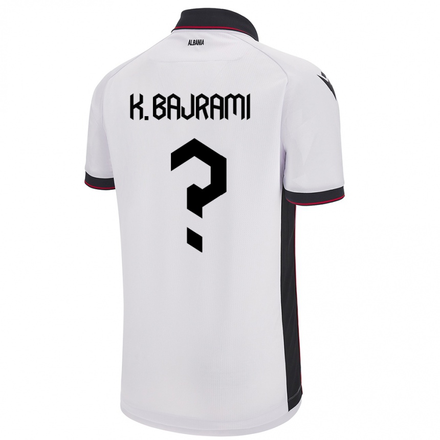 Niño Fútbol Camiseta Albania Klevi Bajrami #0 Blanco 2ª Equipación 24-26 Argentina