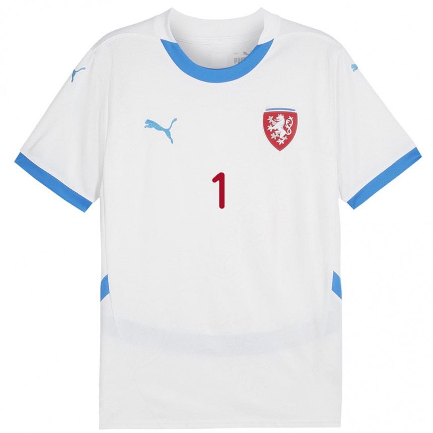 Niño Fútbol Camiseta Chequia Barbora Votíková #1 Blanco 2ª Equipación 24-26 Argentina