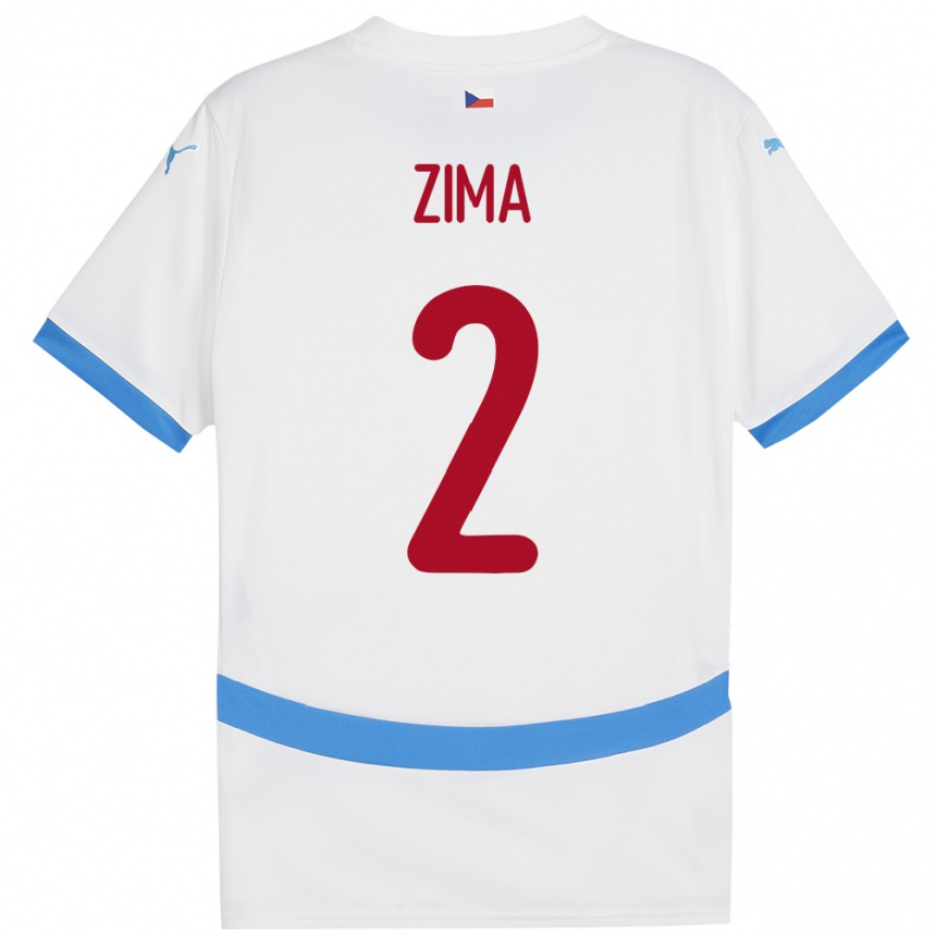 Niño Fútbol Camiseta Chequia David Zima #2 Blanco 2ª Equipación 24-26 Argentina