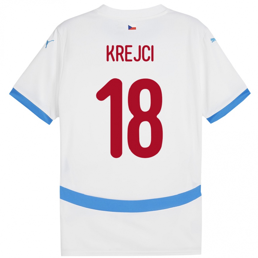 Niño Fútbol Camiseta Chequia Ladislav Krejci #18 Blanco 2ª Equipación 24-26 Argentina