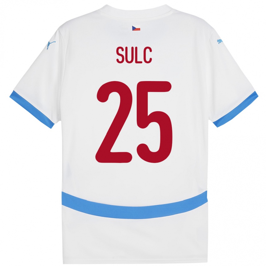 Niño Fútbol Camiseta Chequia Pavel Sulc #25 Blanco 2ª Equipación 24-26 Argentina