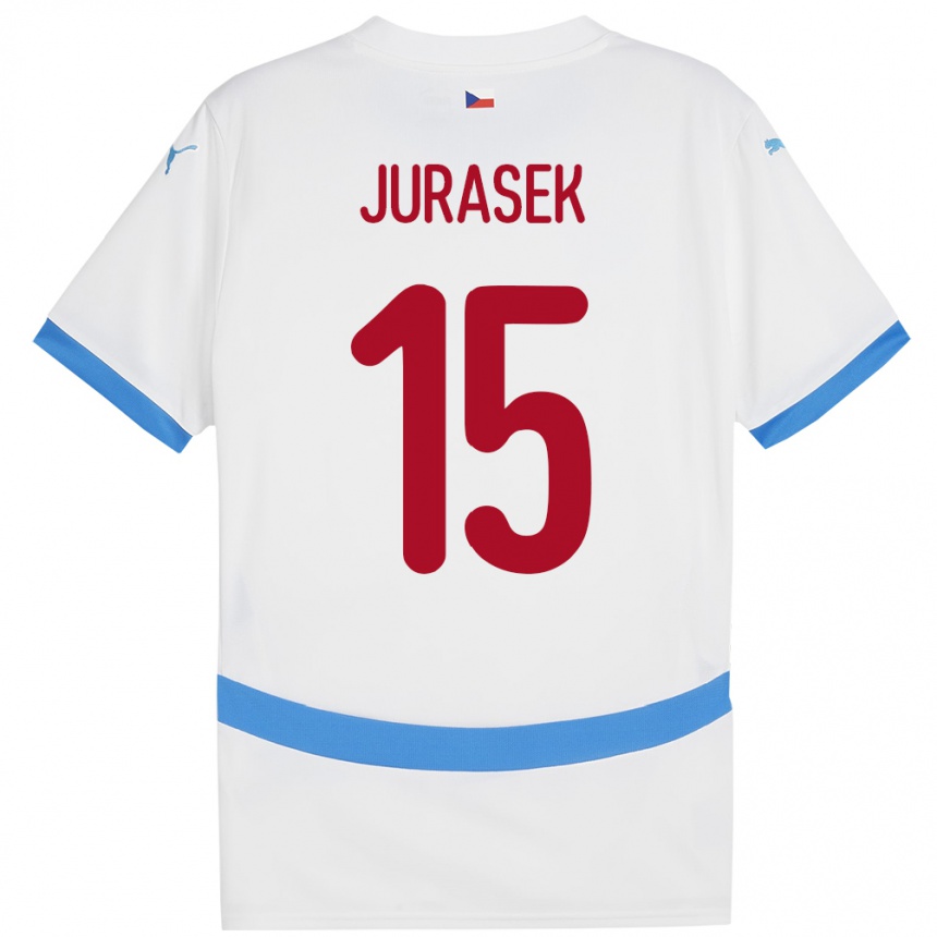 Niño Fútbol Camiseta Chequia David Jurásek #15 Blanco 2ª Equipación 24-26 Argentina