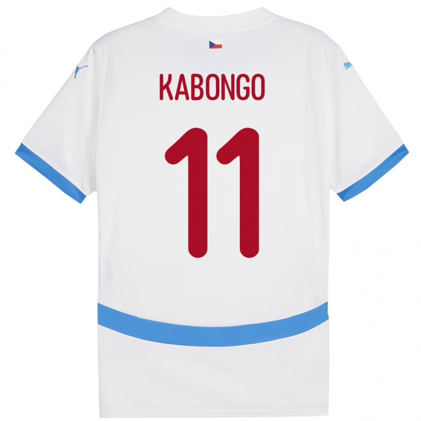 Niño Fútbol Camiseta Chequia Christophe Kabongo #11 Blanco 2ª Equipación 24-26 Argentina