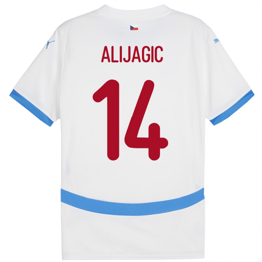 Niño Fútbol Camiseta Chequia Denis Alijagic #14 Blanco 2ª Equipación 24-26 Argentina