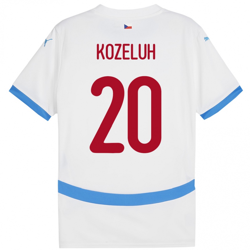 Niño Fútbol Camiseta Chequia Josef Kozeluh #20 Blanco 2ª Equipación 24-26 Argentina