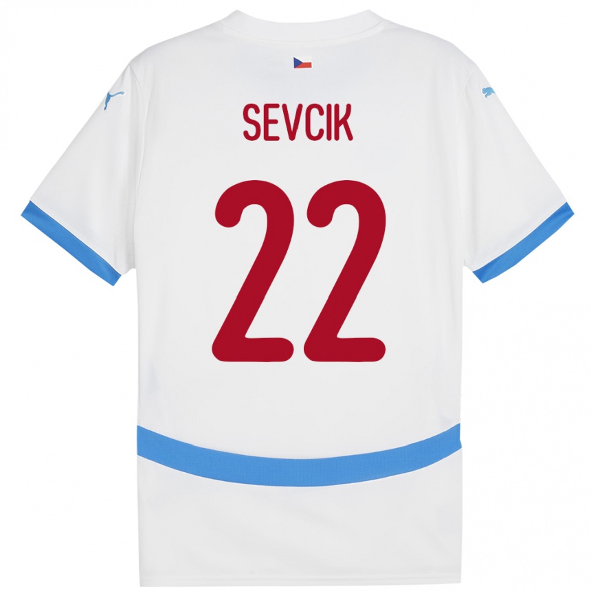 Niño Fútbol Camiseta Chequia Michal Sevcik #22 Blanco 2ª Equipación 24-26 Argentina