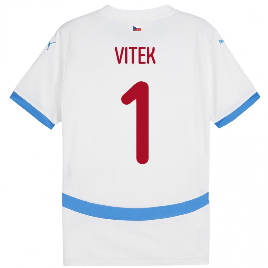 Niño Fútbol Camiseta Chequia Radek Vitek #1 Blanco 2ª Equipación 24-26 Argentina