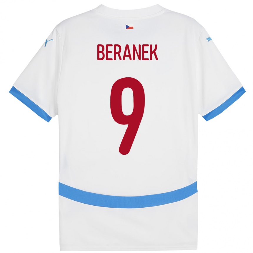 Niño Fútbol Camiseta Chequia Marek Beranek #9 Blanco 2ª Equipación 24-26 Argentina