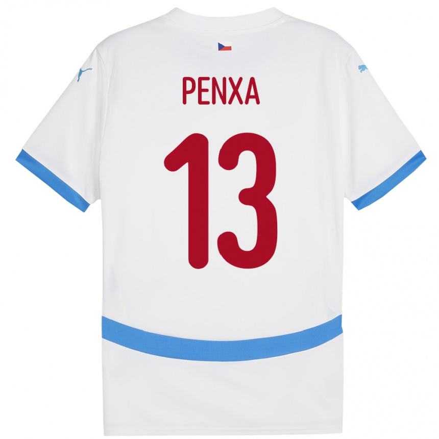 Niño Fútbol Camiseta Chequia Lukas Penxa #13 Blanco 2ª Equipación 24-26 Argentina