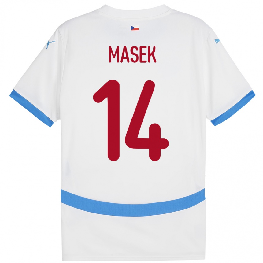 Niño Fútbol Camiseta Chequia Lukas Masek #14 Blanco 2ª Equipación 24-26 Argentina