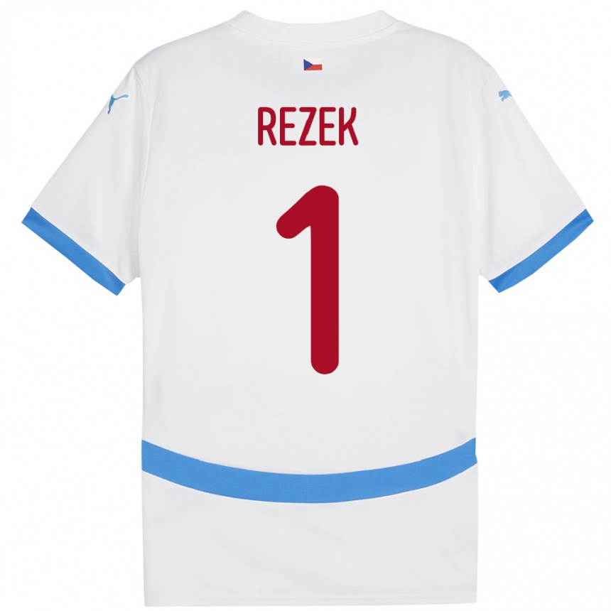 Niño Fútbol Camiseta Chequia Adam Rezek #1 Blanco 2ª Equipación 24-26 Argentina