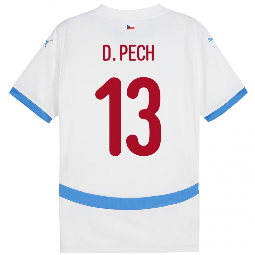 Niño Fútbol Camiseta Chequia Dominik Pech #13 Blanco 2ª Equipación 24-26 Argentina