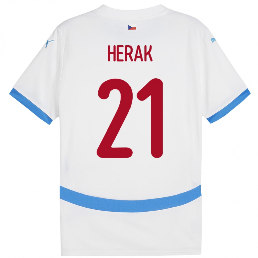 Niño Fútbol Camiseta Chequia Frantisek Herak #21 Blanco 2ª Equipación 24-26 Argentina