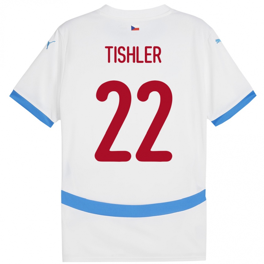 Niño Fútbol Camiseta Chequia Daniel Tishler #22 Blanco 2ª Equipación 24-26 Argentina