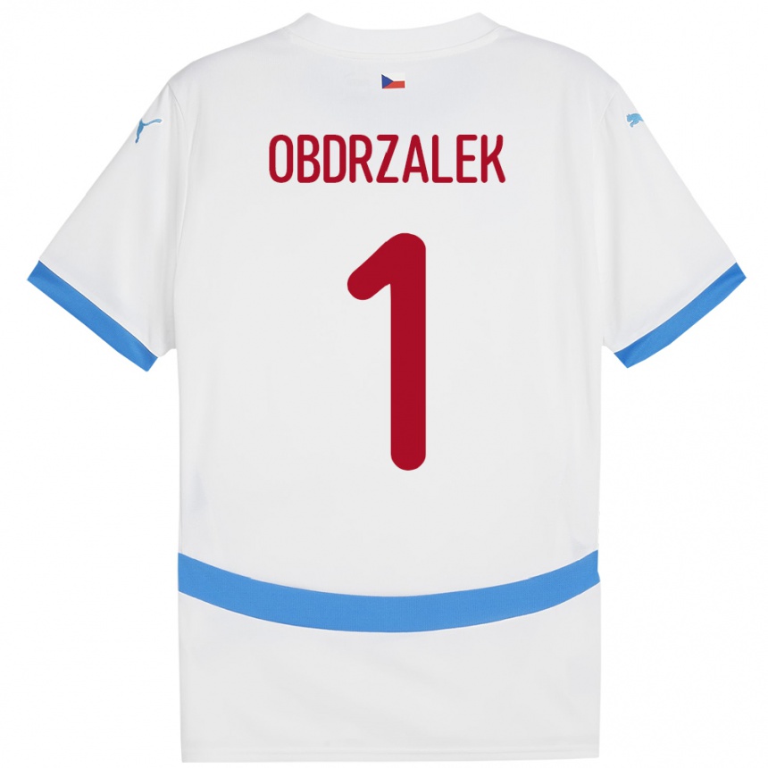 Niño Fútbol Camiseta Chequia Marek Obdrzalek #1 Blanco 2ª Equipación 24-26 Argentina