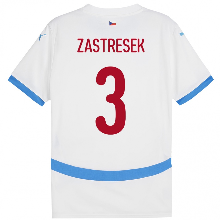 Niño Fútbol Camiseta Chequia Matous Zastresek #3 Blanco 2ª Equipación 24-26 Argentina