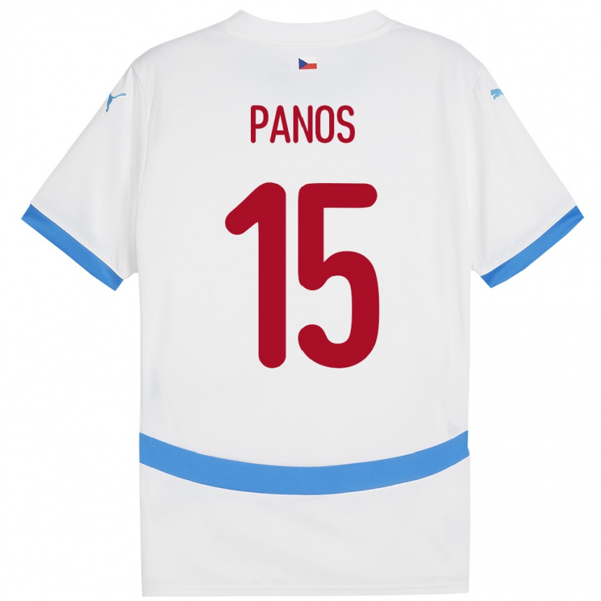 Niño Fútbol Camiseta Chequia Jiri Panos #15 Blanco 2ª Equipación 24-26 Argentina