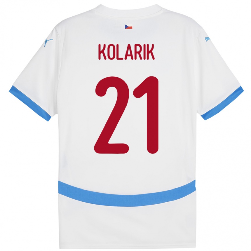 Niño Fútbol Camiseta Chequia Josef Kolarik #21 Blanco 2ª Equipación 24-26 Argentina