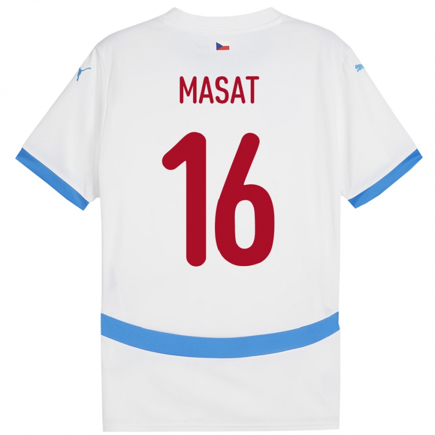 Niño Fútbol Camiseta Chequia Jakub Masat #16 Blanco 2ª Equipación 24-26 Argentina