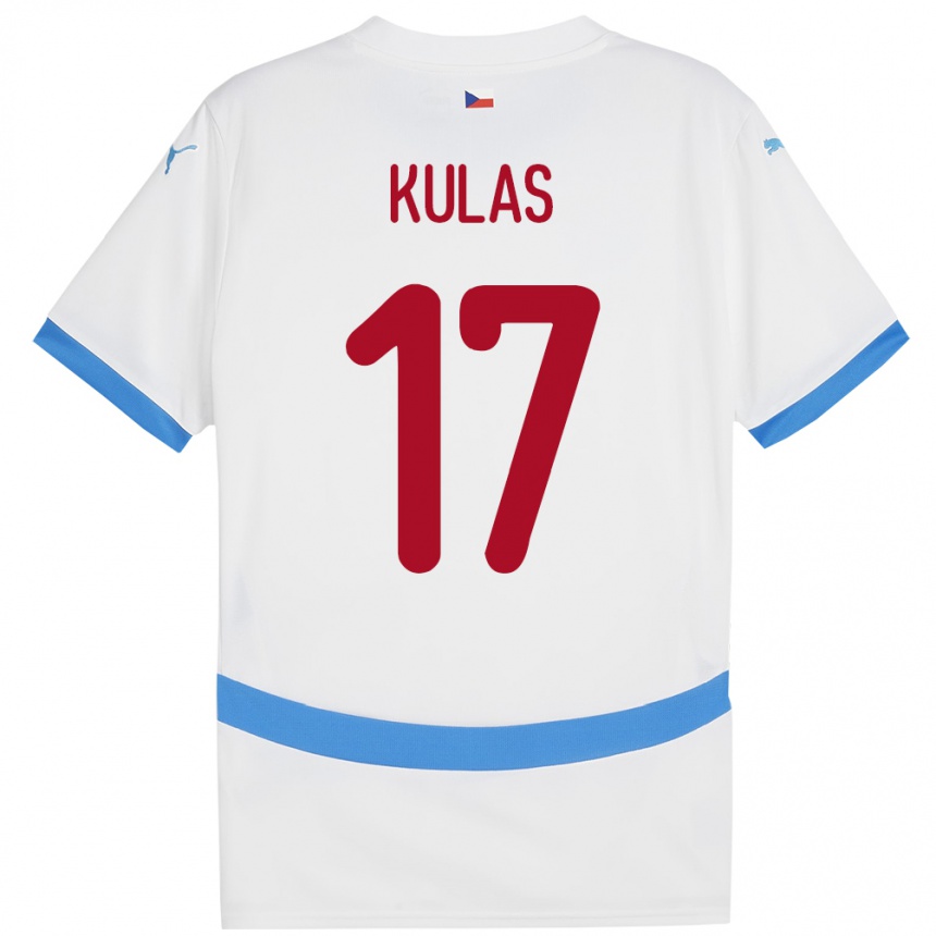 Niño Fútbol Camiseta Chequia Martin Kulas #17 Blanco 2ª Equipación 24-26 Argentina