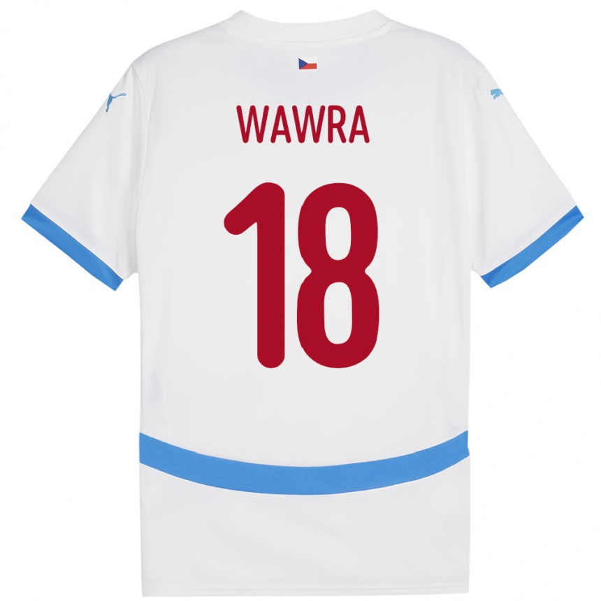 Niño Fútbol Camiseta Chequia Ondrej Wawra #18 Blanco 2ª Equipación 24-26 Argentina