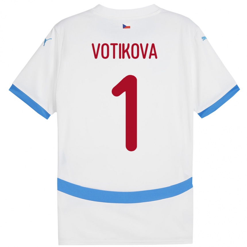 Niño Fútbol Camiseta Chequia Barbora Votíková #1 Blanco 2ª Equipación 24-26 Argentina