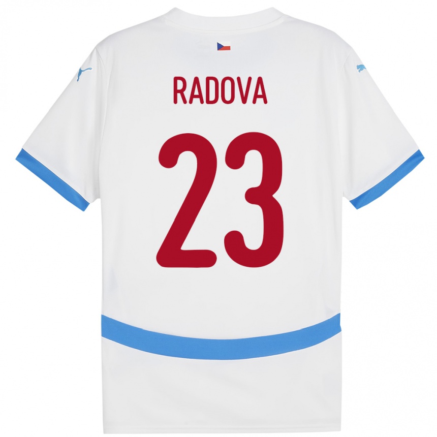 Niño Fútbol Camiseta Chequia Michaela Radová #23 Blanco 2ª Equipación 24-26 Argentina