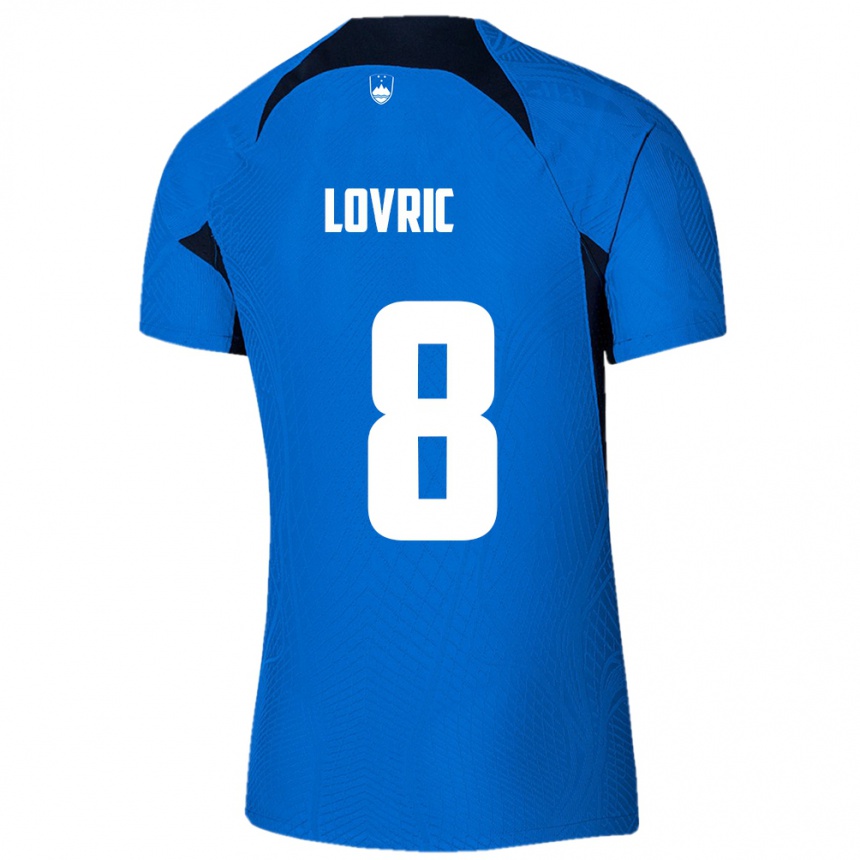 Niño Fútbol Camiseta Eslovenia Sandi Lovric #8 Azul 2ª Equipación 24-26 Argentina