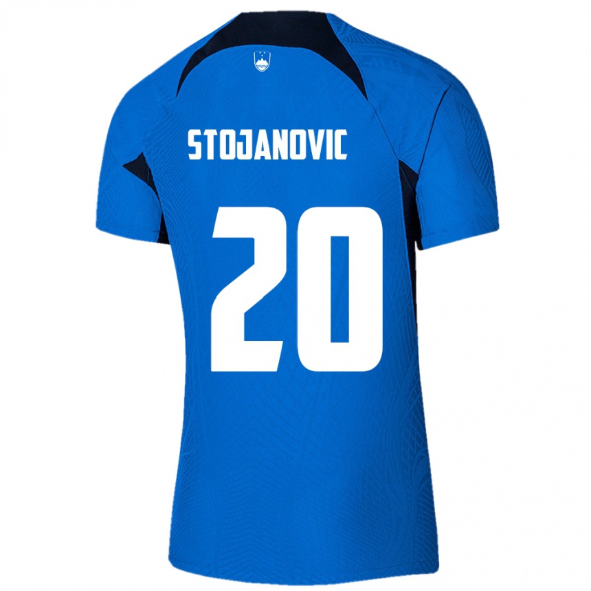 Niño Fútbol Camiseta Eslovenia Petar Stojanović #20 Azul 2ª Equipación 24-26 Argentina