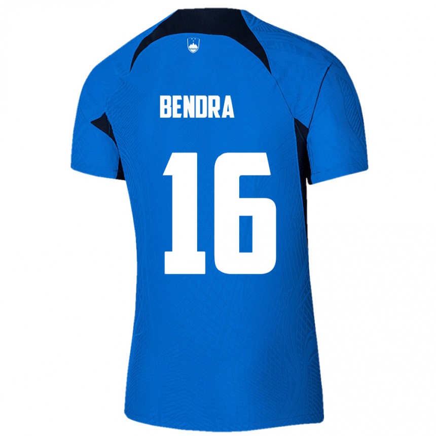 Niño Fútbol Camiseta Eslovenia Kristjan Bendra #16 Azul 2ª Equipación 24-26 Argentina