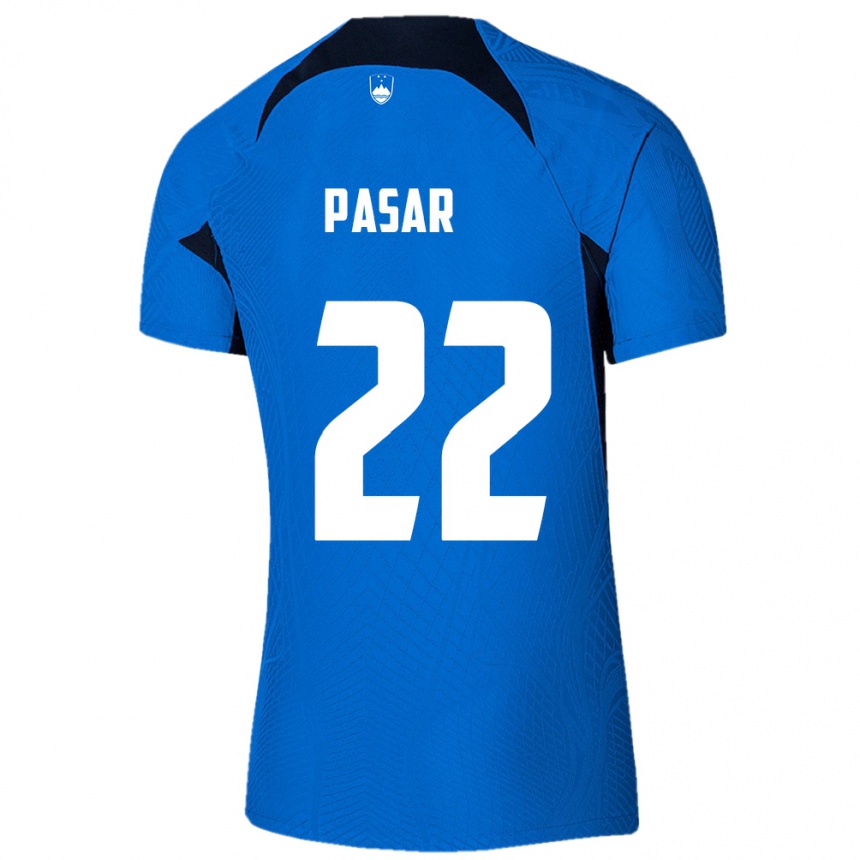 Niño Fútbol Camiseta Eslovenia Melania Pasar #22 Azul 2ª Equipación 24-26 Argentina