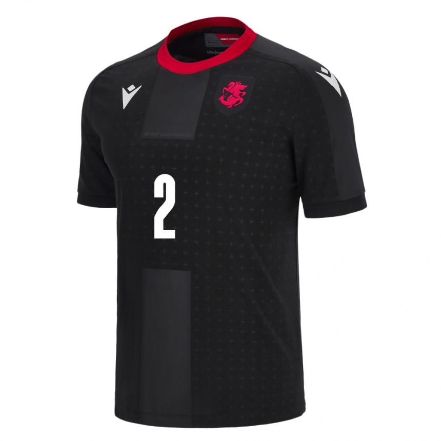 Niño Fútbol Camiseta Georgia Gvantsa Kadagishvili #2 Negro 2ª Equipación 24-26 Argentina