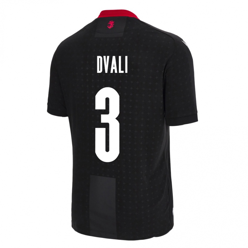 Niño Fútbol Camiseta Georgia Lasha Dvali #3 Negro 2ª Equipación 24-26 Argentina