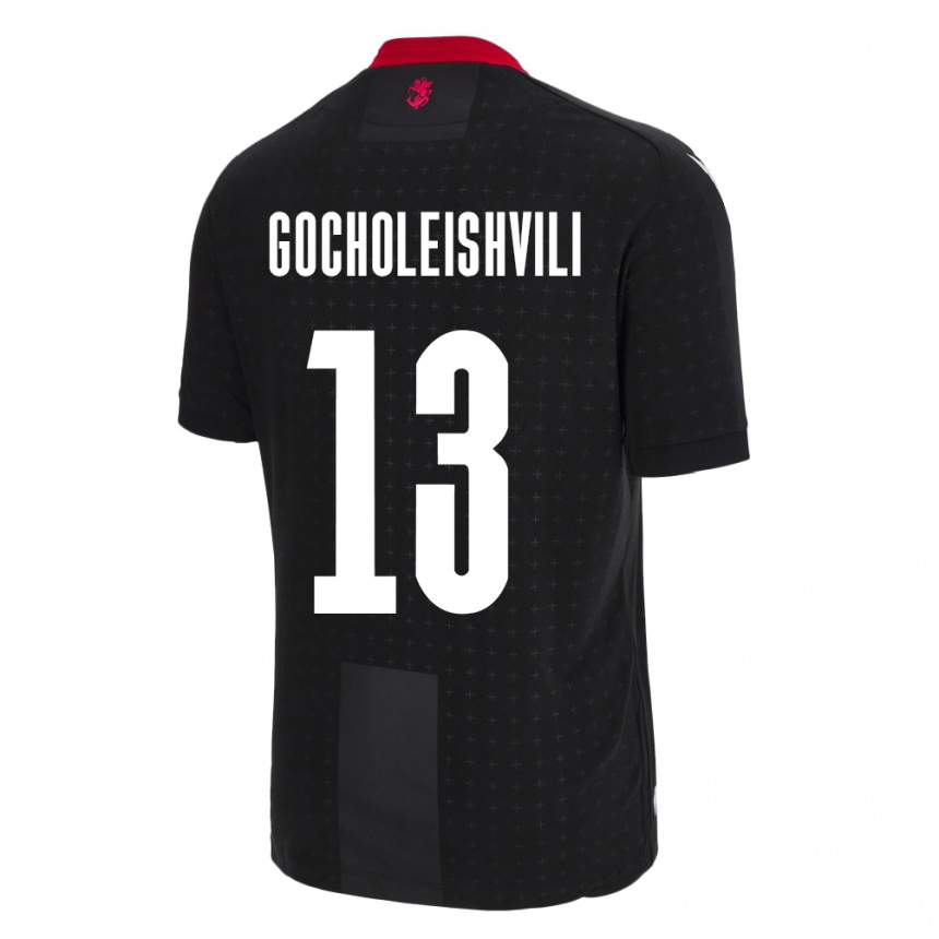 Niño Fútbol Camiseta Georgia Giorgi Gocholeishvili #13 Negro 2ª Equipación 24-26 Argentina