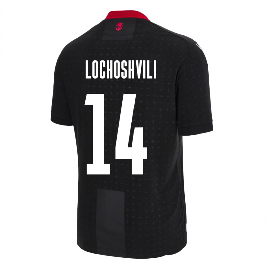 Niño Fútbol Camiseta Georgia Luka Lochoshvili #14 Negro 2ª Equipación 24-26 Argentina