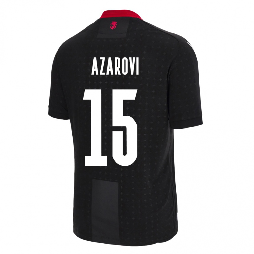 Niño Fútbol Camiseta Georgia Irakli Azarovi #15 Negro 2ª Equipación 24-26 Argentina