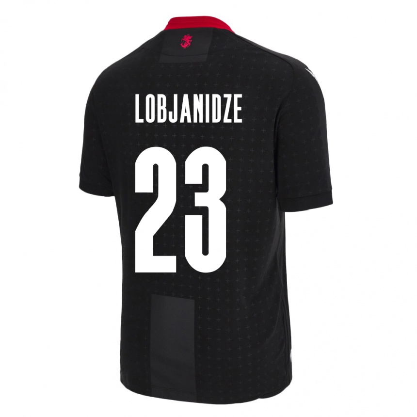 Niño Fútbol Camiseta Georgia Saba Lobjanidze #23 Negro 2ª Equipación 24-26 Argentina