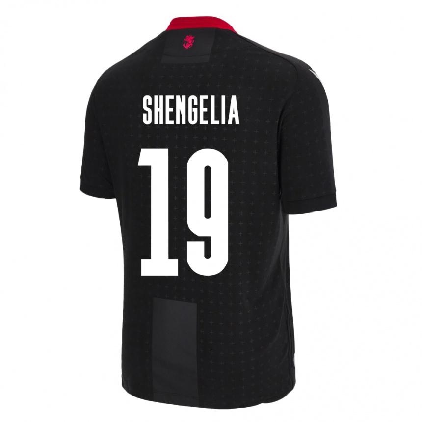 Niño Fútbol Camiseta Georgia Levan Shengelia #19 Negro 2ª Equipación 24-26 Argentina