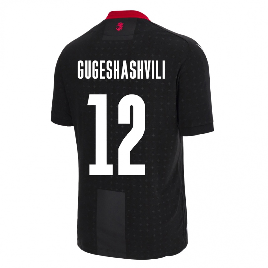 Niño Fútbol Camiseta Georgia Luka Gugeshashvili #12 Negro 2ª Equipación 24-26 Argentina