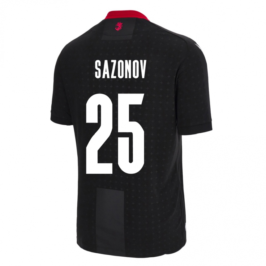 Niño Fútbol Camiseta Georgia Saba Sazonov #25 Negro 2ª Equipación 24-26 Argentina