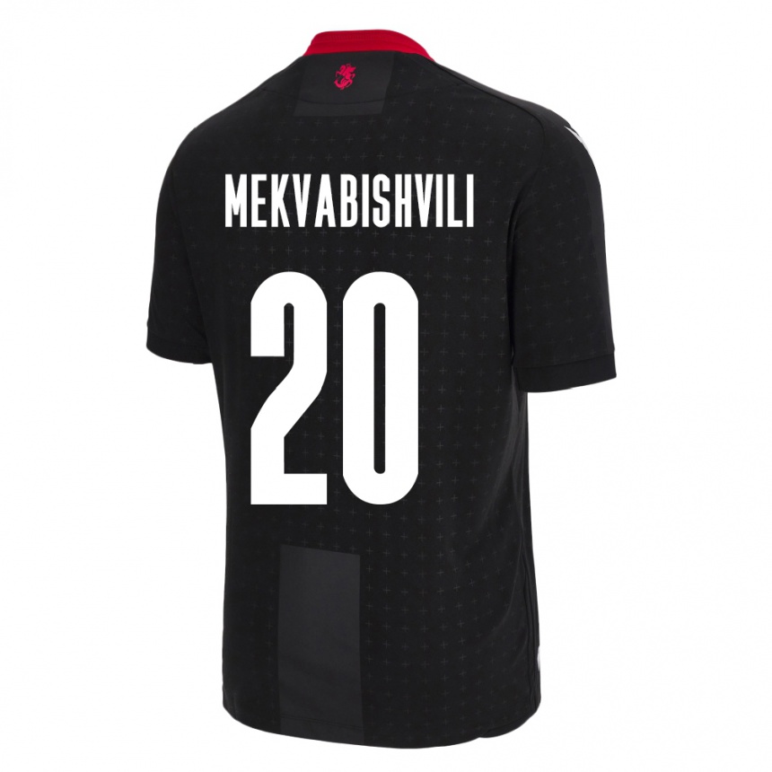 Niño Fútbol Camiseta Georgia Anzor Mekvabishvili #20 Negro 2ª Equipación 24-26 Argentina