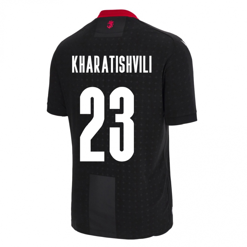 Niño Fútbol Camiseta Georgia Luka Kharatishvili #23 Negro 2ª Equipación 24-26 Argentina