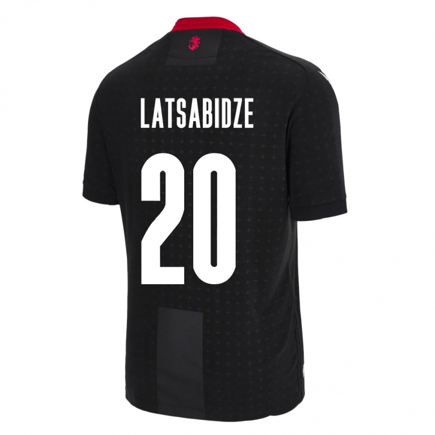 Niño Fútbol Camiseta Georgia Luka Latsabidze #20 Negro 2ª Equipación 24-26 Argentina